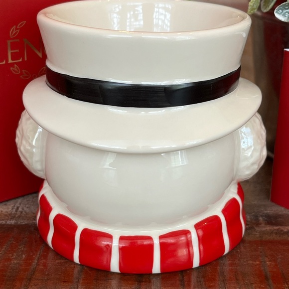 RESERVED 2 NEW Lenox SNOWMAN ☃️ FIGURAL Porcelain VOTIVES with TEA LIGHT CANDLES - Picture 5 of 12